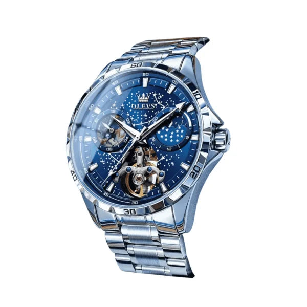 Olevs Montre Homme Luxe Tours | Bleue