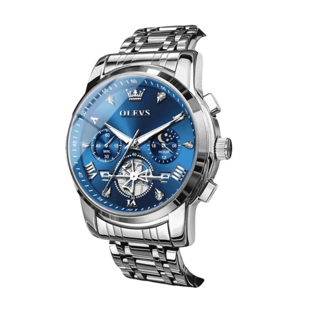 Olevs Montre Homme Chronographe Grenoble | Bleue