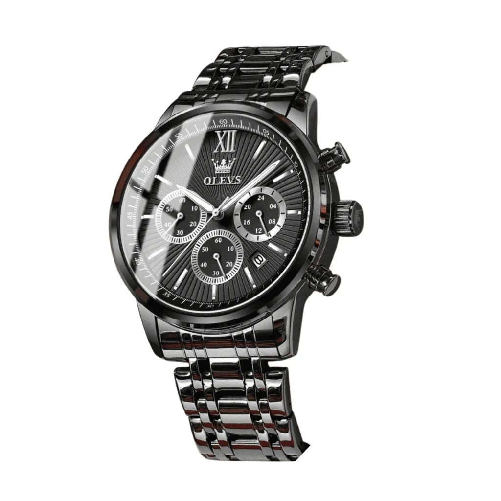 Olevs Montre Homme Tendance Brest | Noire